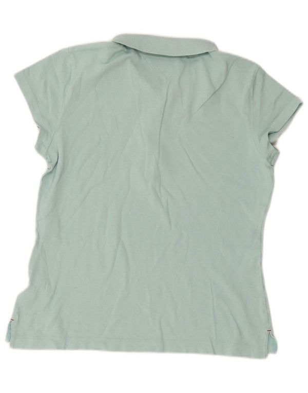 Polo slim fit per bambina Tommy Hilfiger 15-16 anni 2XL cotone turchese