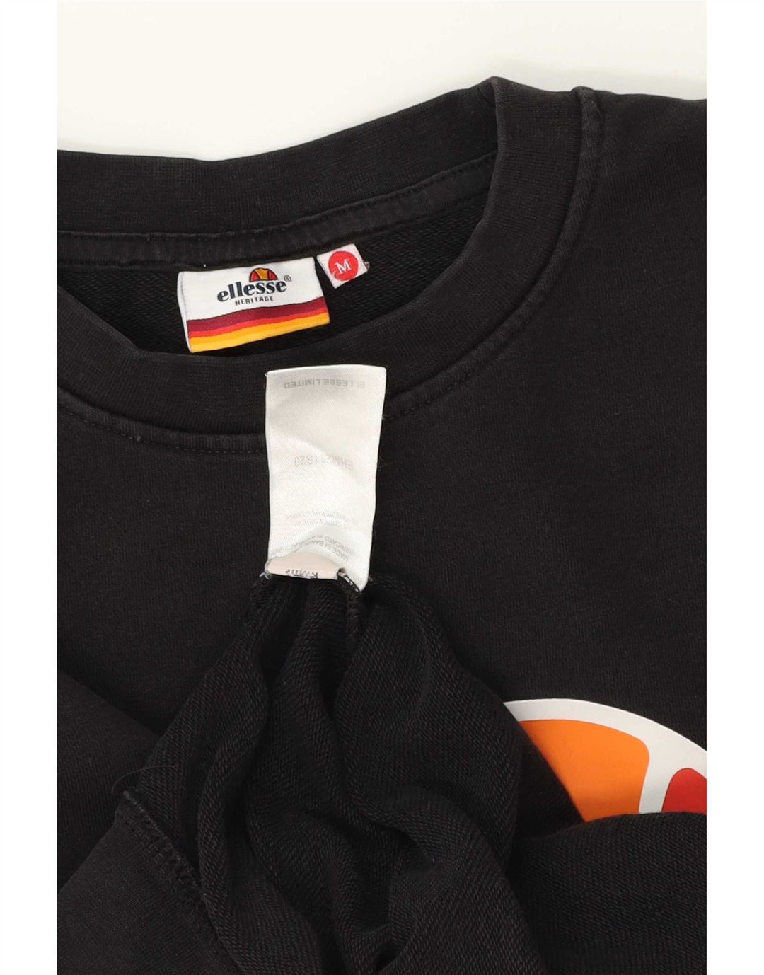 Felpa grafica da uomo Ellesse Heritage, maglione medio, cotone nero
