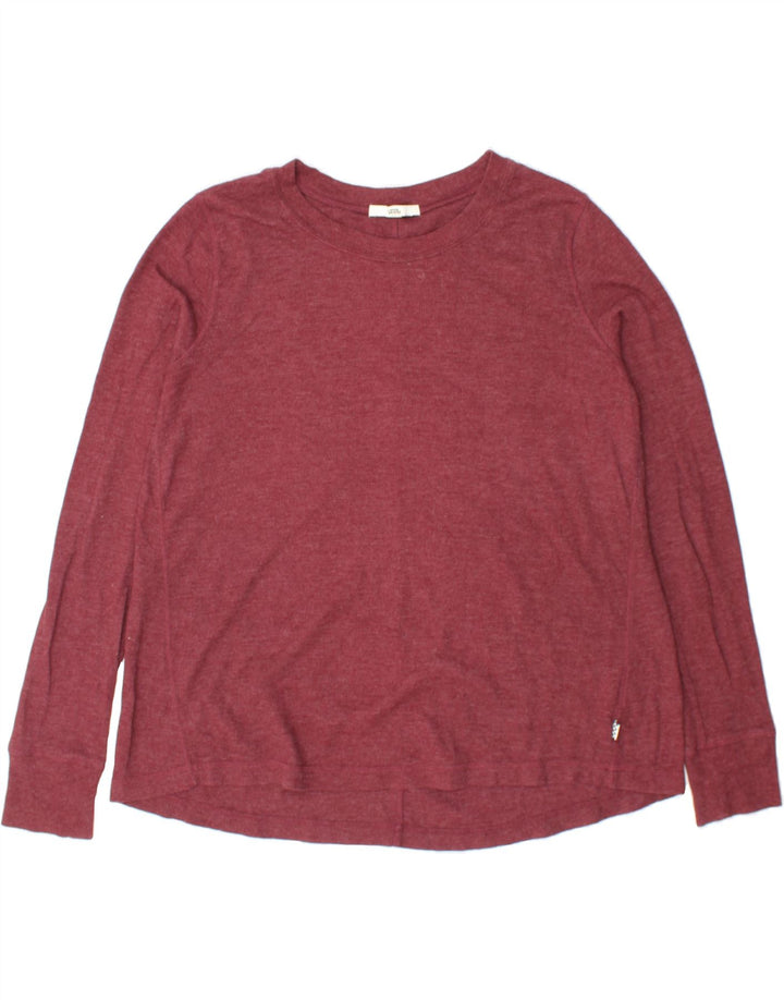VANS Womens Top Long Sleeve UK 14 Medium Burgundy Vintage Vans and Second-Hand Vans from Messina Hembry 