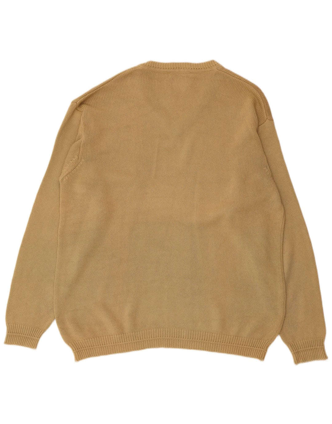 Maglione da uomo con scollo a V Avirex grande in cotone beige