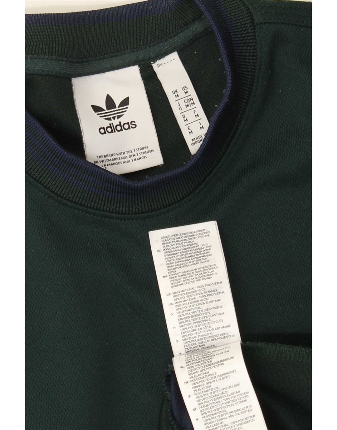 T-shirt da uomo Adidas Top in poliestere verde medio