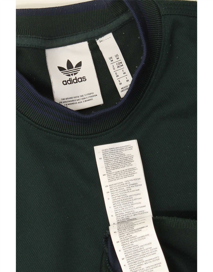 T-shirt da uomo Adidas Top in poliestere verde medio