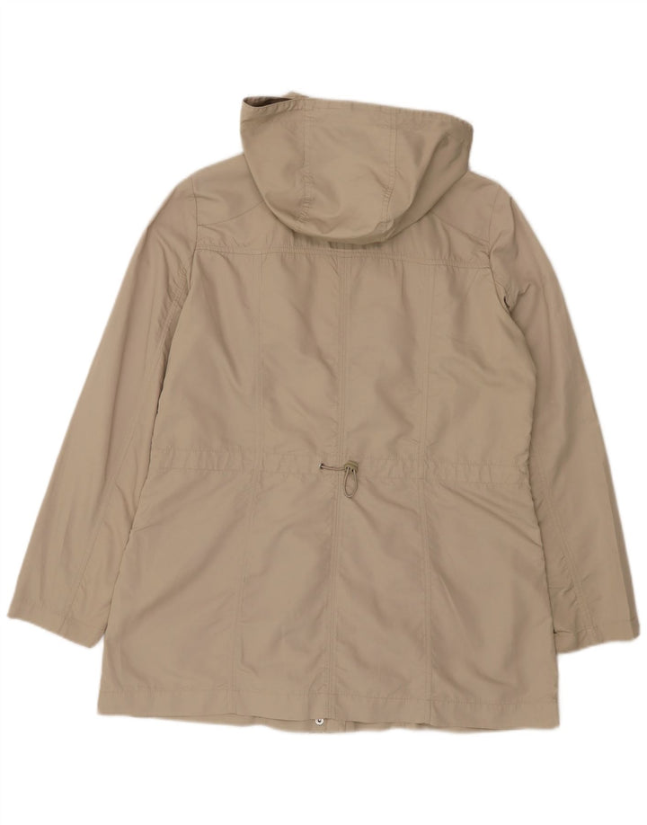 Giacca pratica con cappuccio da donna Conte of Florence UK 14 Large Beige Poliestere