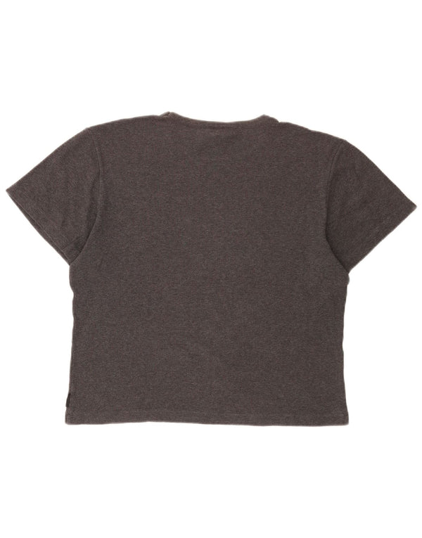 CALVIN KLEIN T-shirt oversize da donna Top UK 14 Cotone grigio medio
