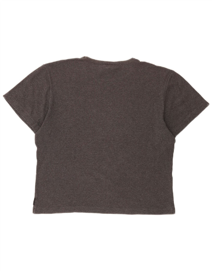 CALVIN KLEIN T-shirt oversize da donna Top UK 14 Cotone grigio medio