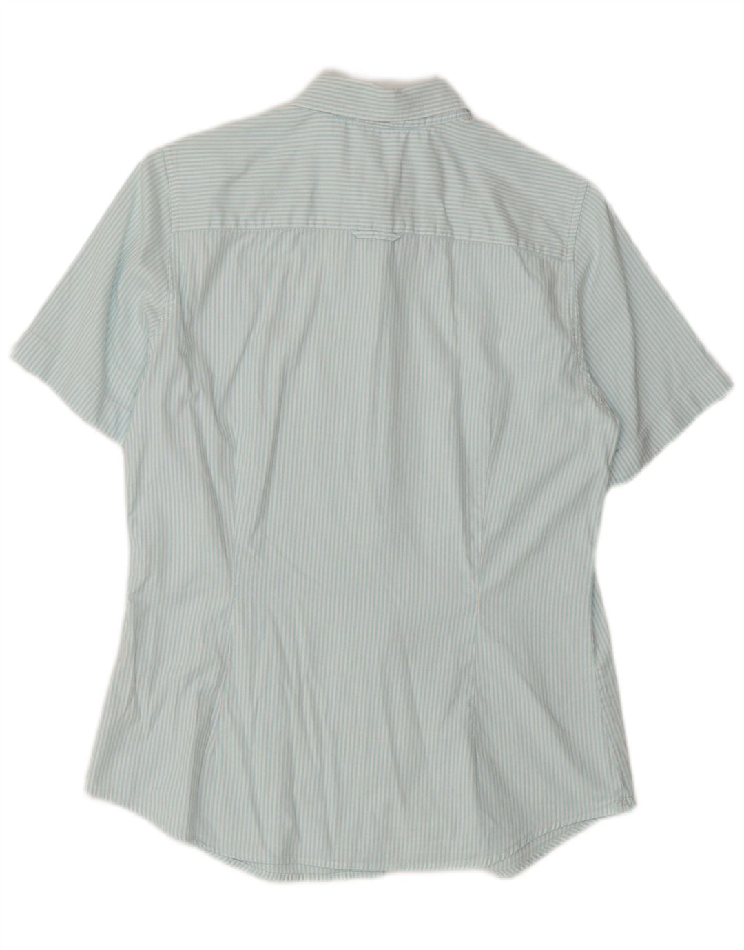 GANT Camicia a maniche corte da donna UK 12 Cotone gessato blu medio