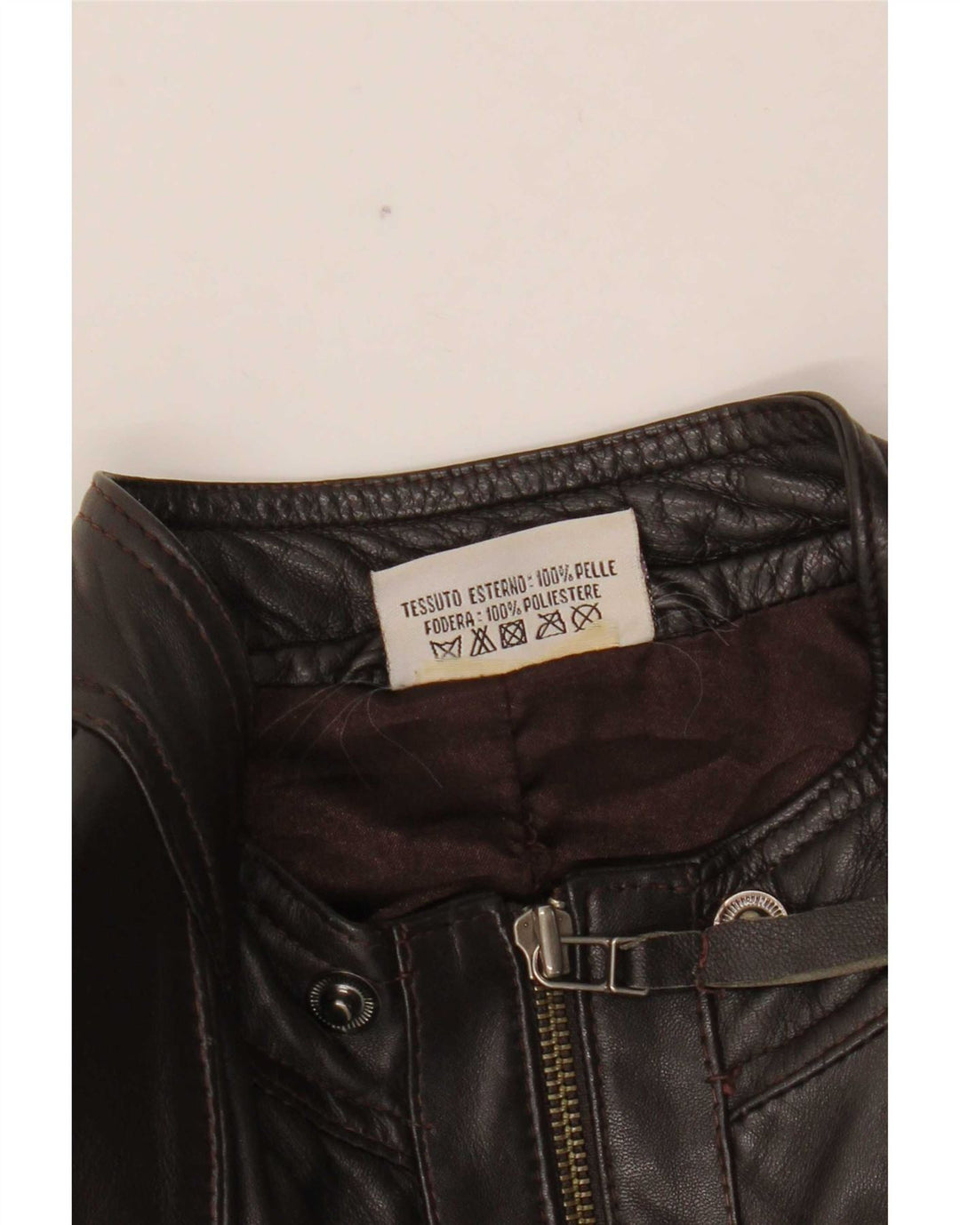 Giacca in pelle bomber da donna In Extenso UK 18 XL Marrone