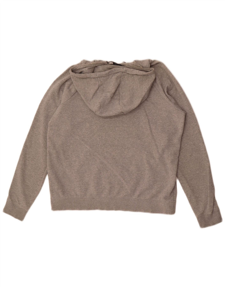 Felpa con cappuccio da uomo Nike in cotone mélange grigio medio