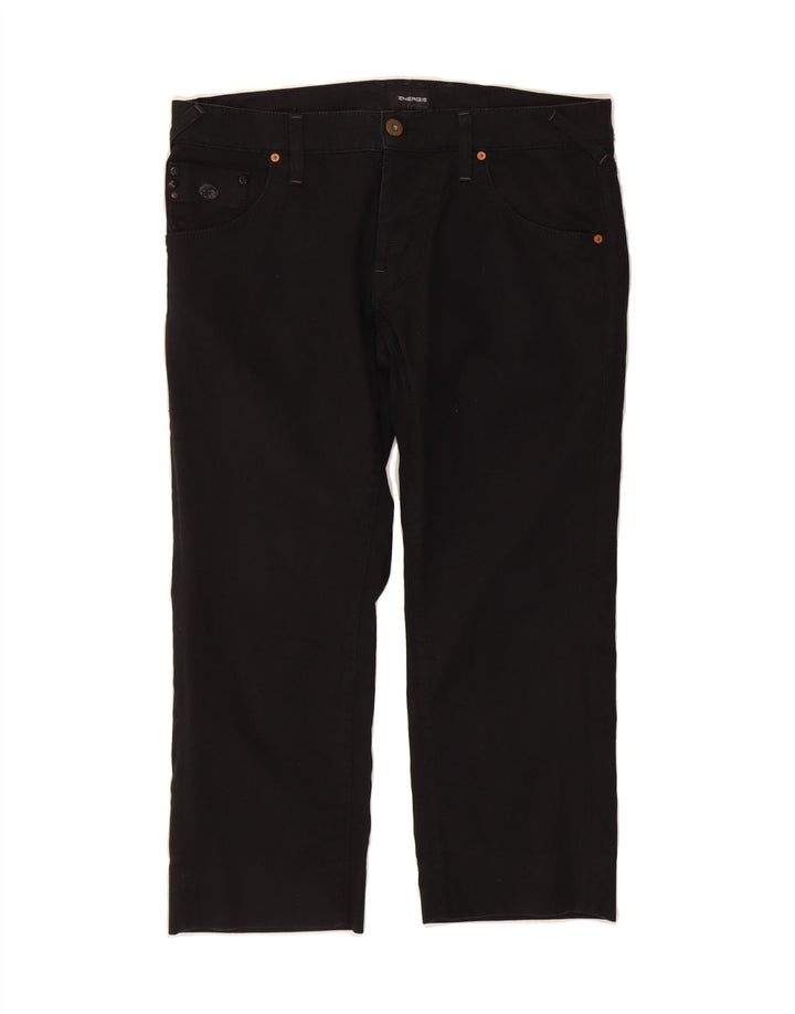 ENERGIE Womens Cropped Jeans W36 L24 Black Cotton Vintage Energie and Second-Hand Energie from Messina Hembry 