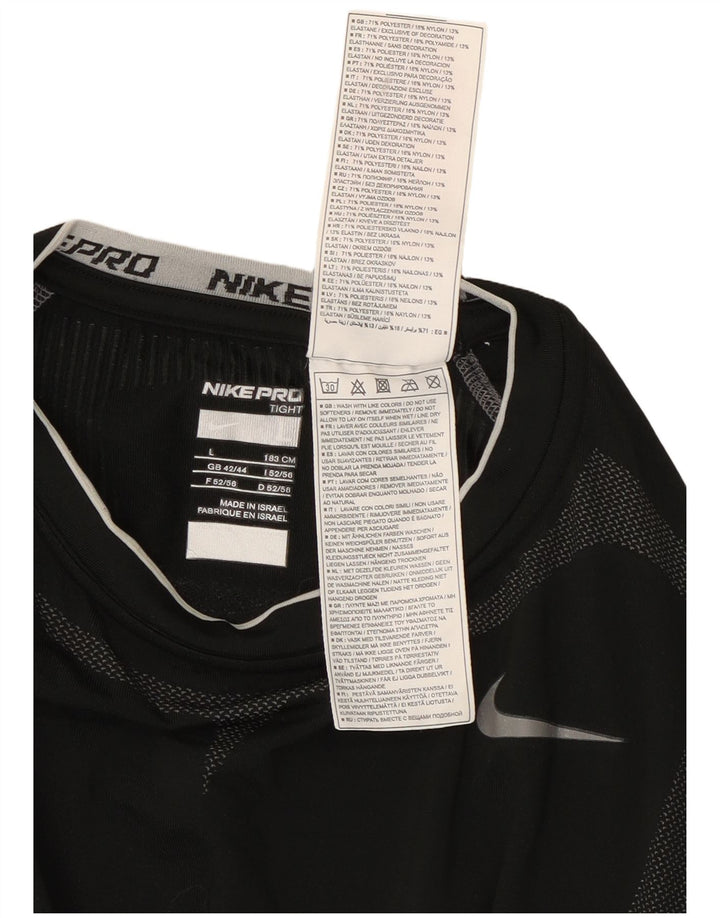 T-shirt da uomo Nike Top Large in poliestere color block nero