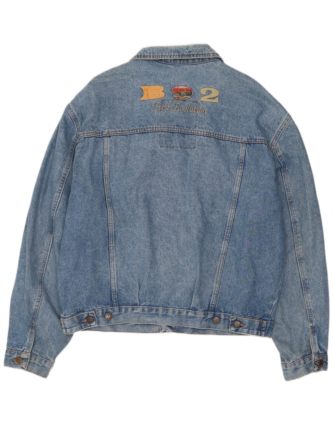 Giacca in denim grafico da uomo Base 92 UK 42 XL Blu