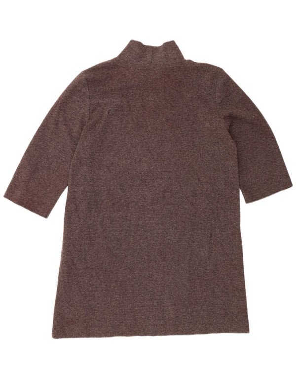Abito maglione Zara da donna con maniche a 3/4 UK 16 grande poliestere marrone