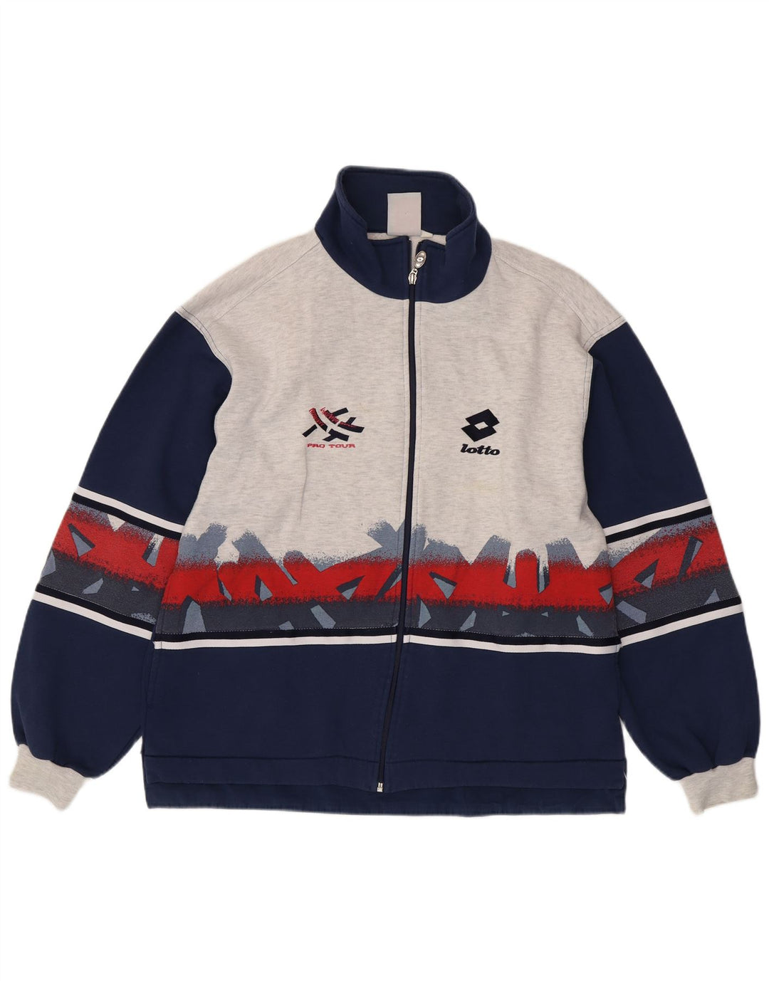 Giacca da tuta da uomo Lotto UK 40/42 Large Blu Navy Colorblock