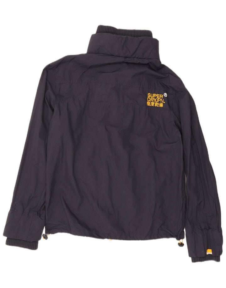 Giacca antipioggia grafica da uomo Superdry Windcheater UK 42 XL Nylon blu navy