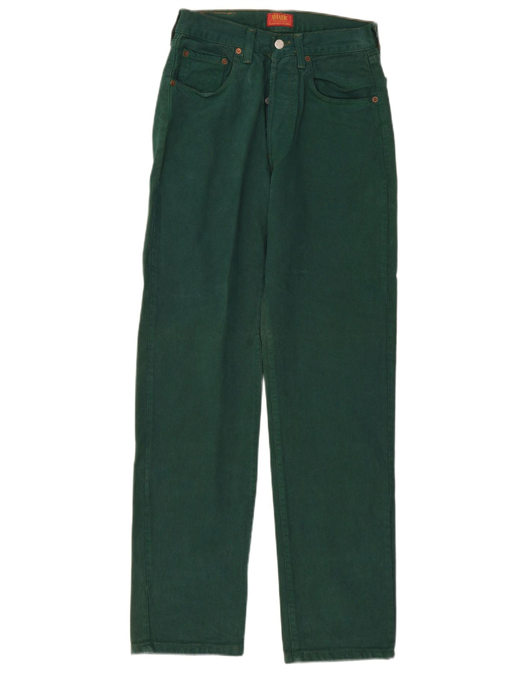 Jeans dritti a vita alta da donna Aviatic W29 L33 verdi