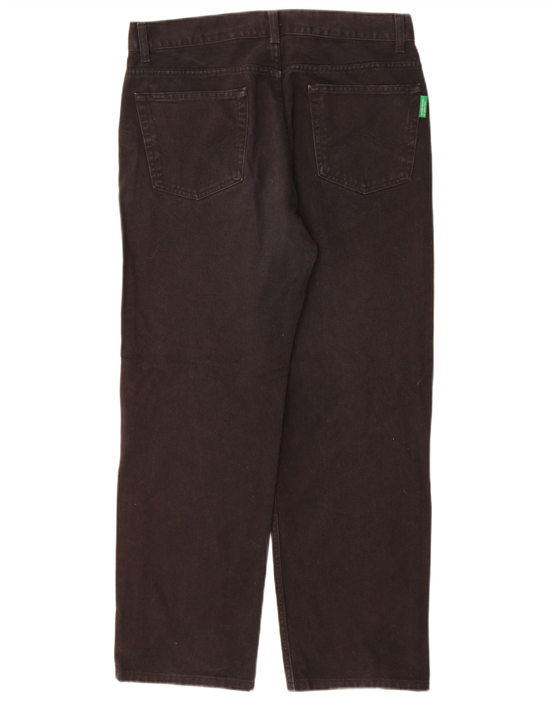 Jeans dritti da uomo BENETTON W34 L29 cotone nero