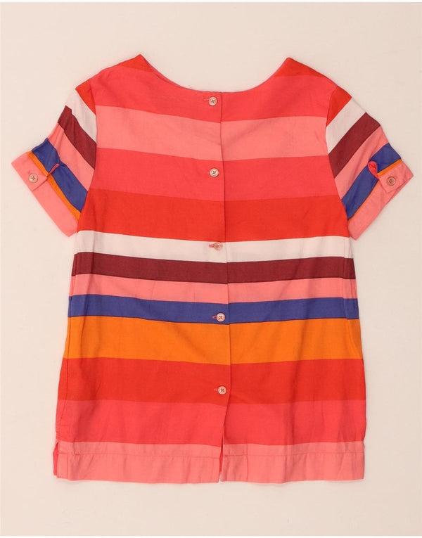 TOMMY HILFIGER Top Blusa Bambina 8-9 Anni Viscosa Rigata Rossa Media