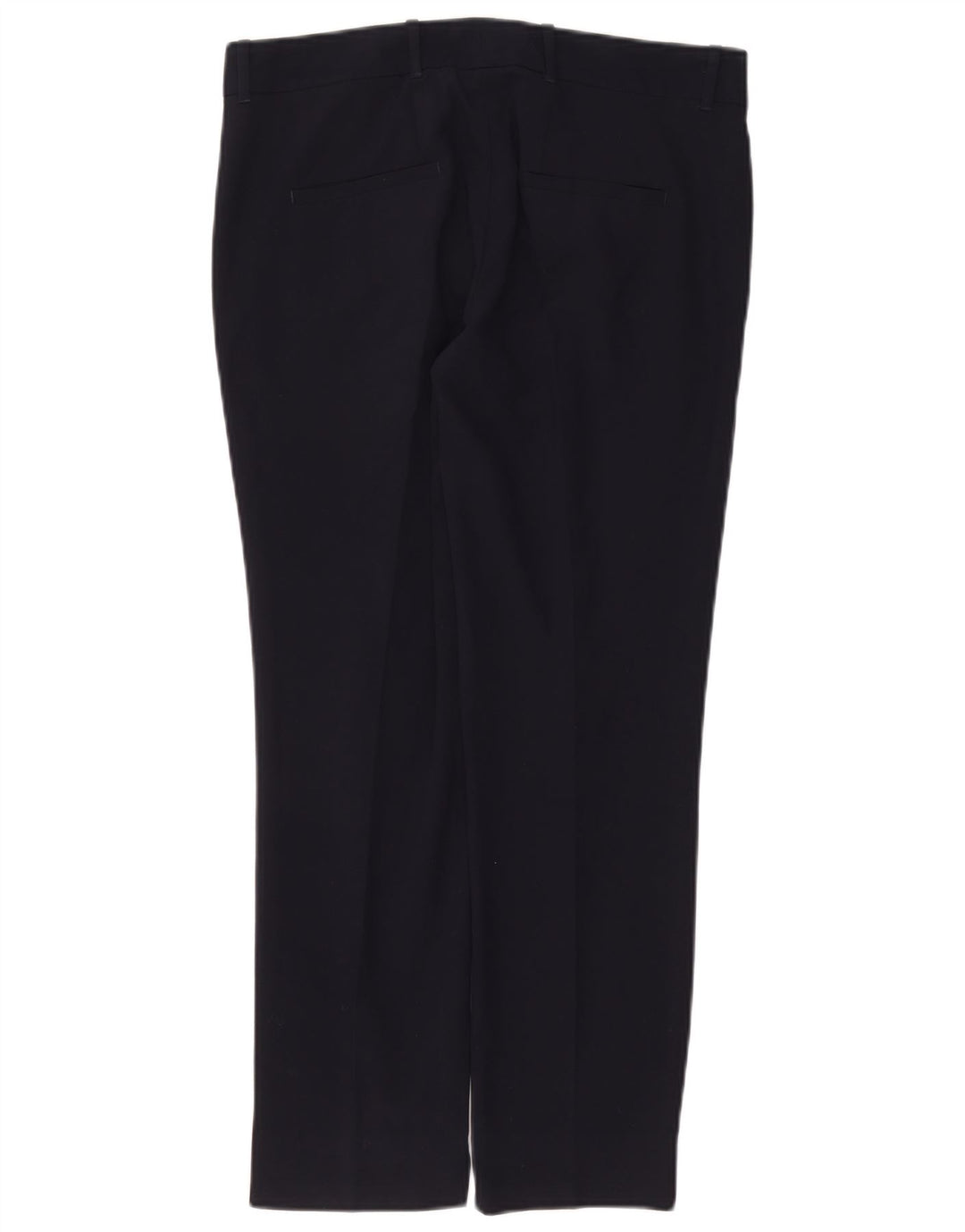 Pantaloni da abito slim da donna Zara medi W28 L26 poliestere blu navy