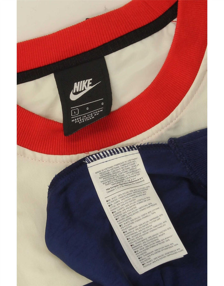 Felpa grafica da uomo Nike, maglione grande, nylon color block multicolore