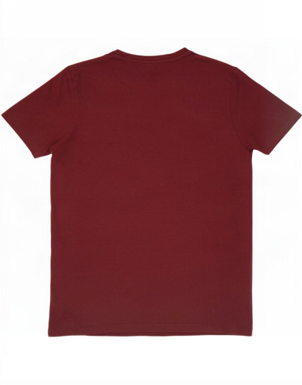 Jack & Jones Mens Graphic T-Shirt Top Large Burgundy Cotton