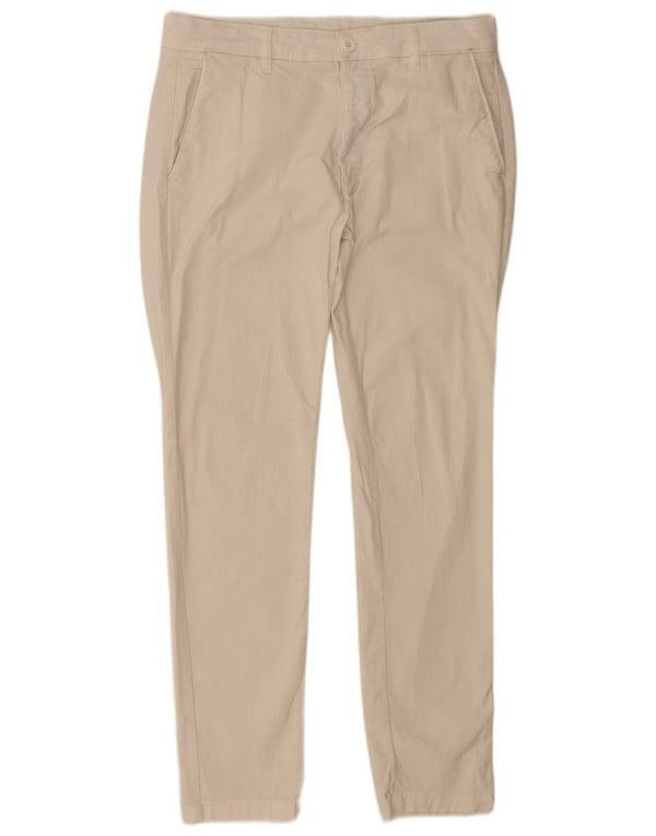 Pantaloni chino slim da uomo Zara EU 42 Large W32 L30 Cotone beige