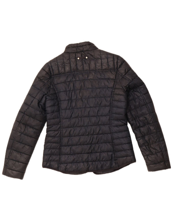 JOULES Giacca imbottita da donna UK 12 Medium Nero Poliestere