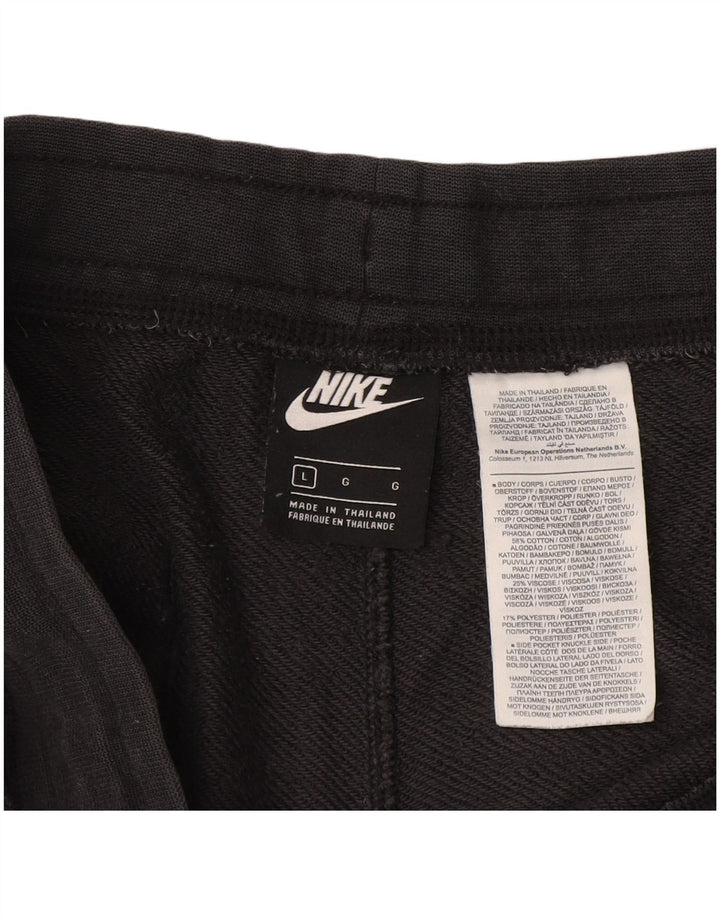 Pantaloncini sportivi Nike da uomo con grafica grande, cotone nero