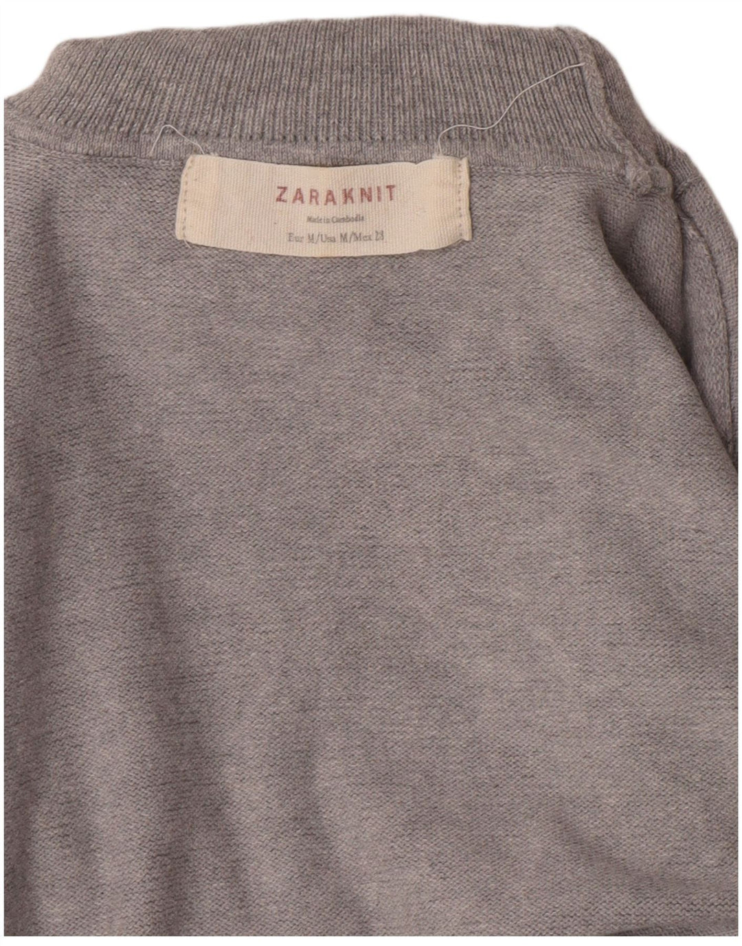 Maglione maglione collo alto da donna Zara UK 12 Grigio medio