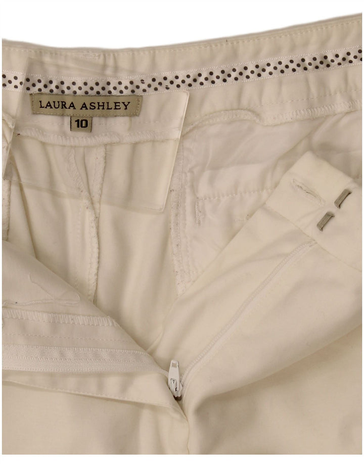 Bermuda da donna Laura Ashley US 10 Large W32 cotone bianco