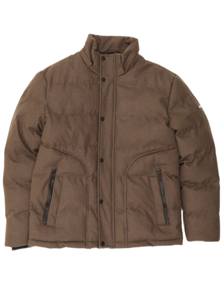 Giacca imbottita Ombre da uomo Quintessence UK 36 piccola poliestere marrone
