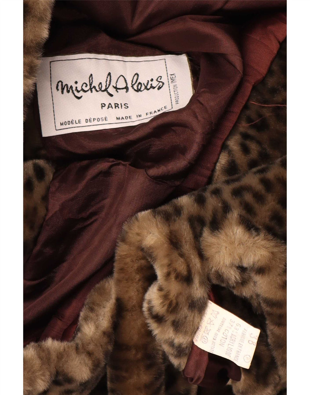Soprabito oversize da donna Michel Alexis EU 38 marrone medio stampa animalier