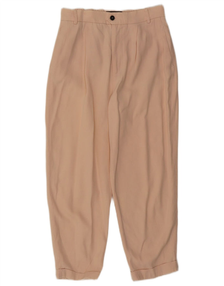 Pantaloni Capri con pegging da donna Zara piccoli W26 L22 Beige