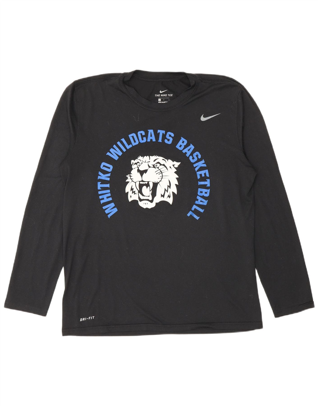 Nike Wildcats Graphic Top da uomo a maniche lunghe grande in poliestere nero