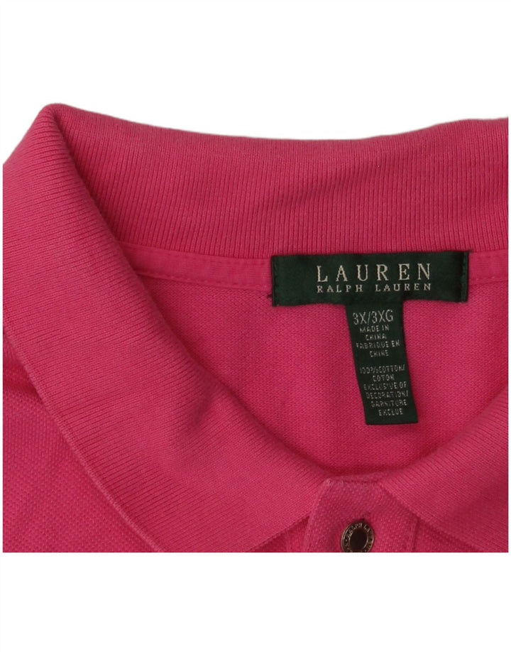 Polo da donna RALPH LAUREN UK 22 3XL Cotone rosa