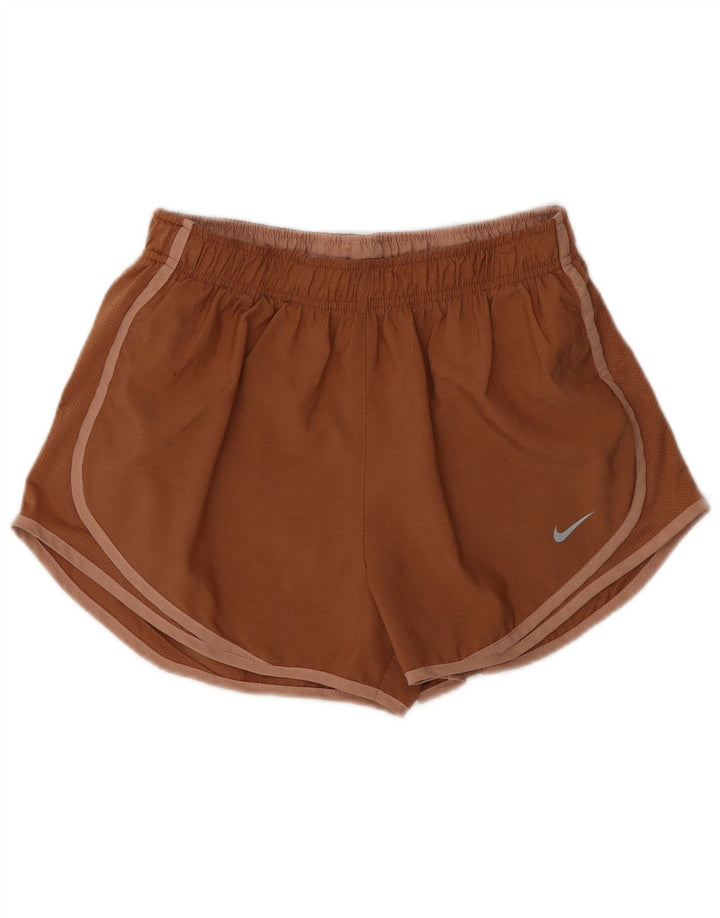 Pantaloncini sportivi Nike da donna UK 12 poliestere marrone medio