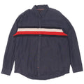 Camicia da uomo Regular Fit Tommy Hilfiger 2XL Blu Navy Colourblock