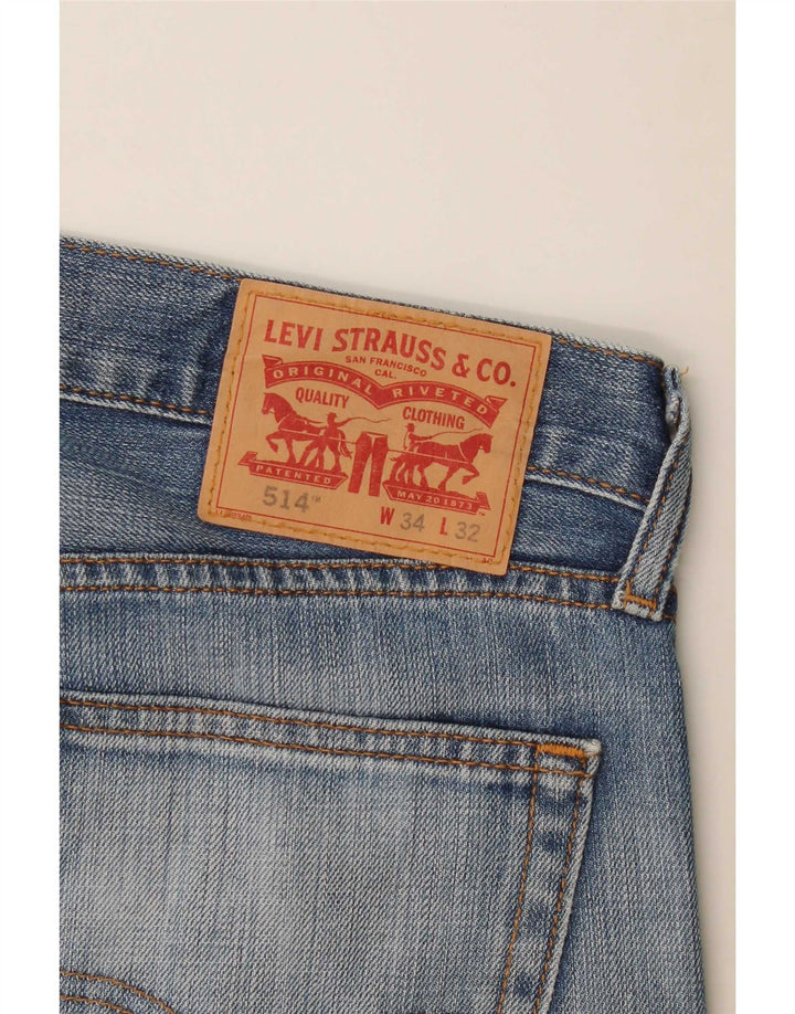 Levi's Uomo 514 Jeans dritti W34 L28 Cotone blu
