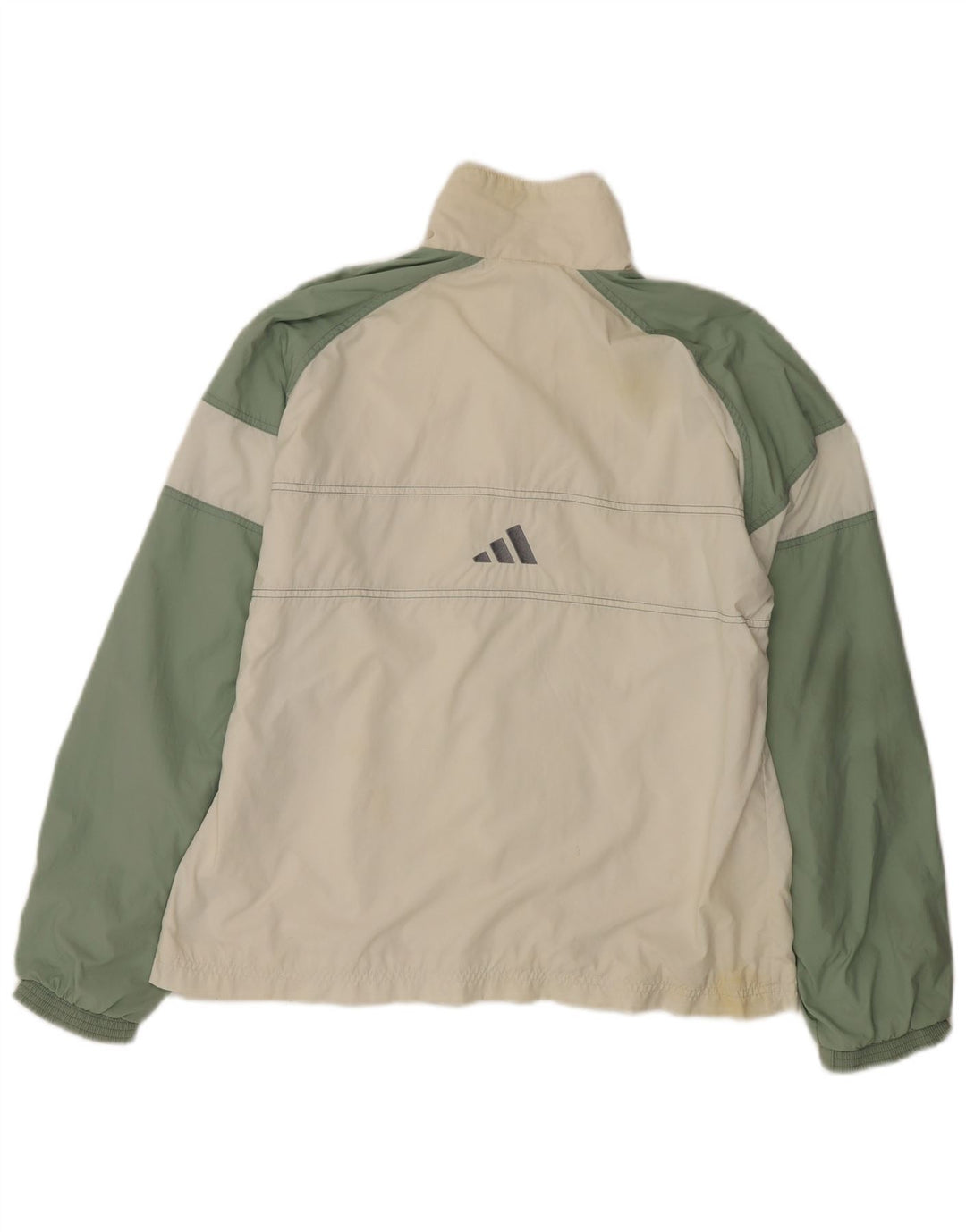 Giacca da tuta da donna Adidas UK 16 Large White Colourblock in poliammide