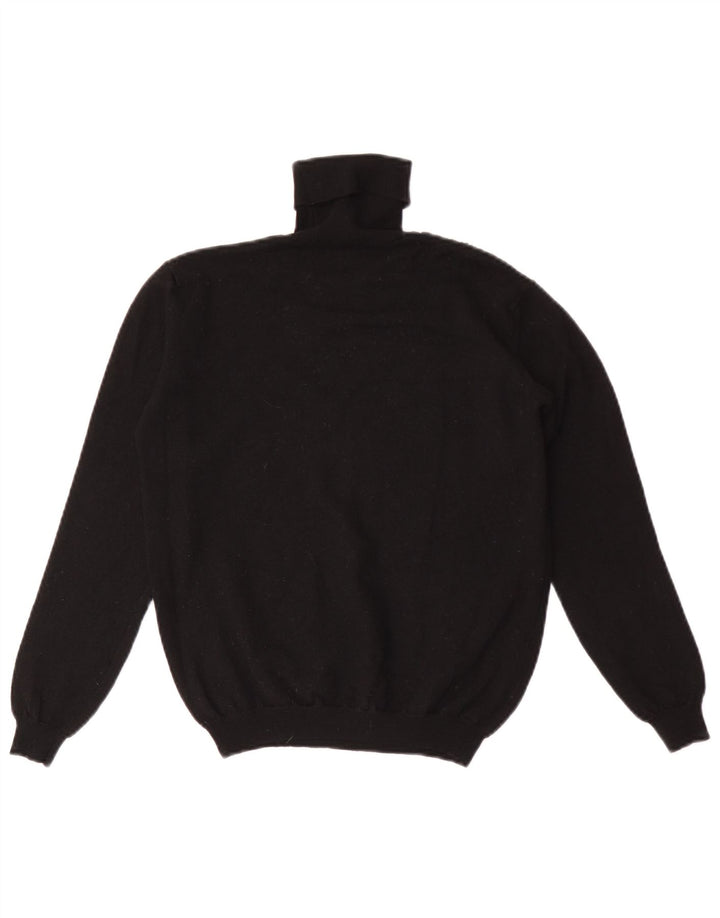 Maglione da donna Trussardi corto con collo alto UK 8 piccolo nero