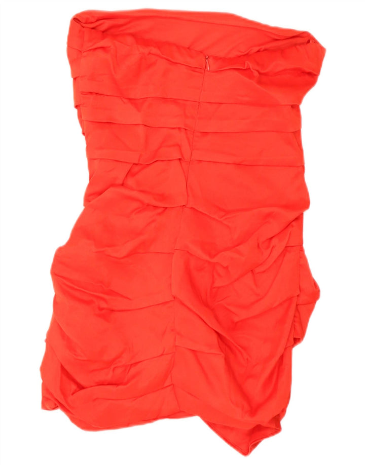 Abito senza spalline da donna Zara UK 8 Small rosso in viscosa