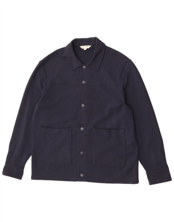 Giubbotto bomber autografo da uomo Marks & Spencer UK 40 grande cotone blu navy