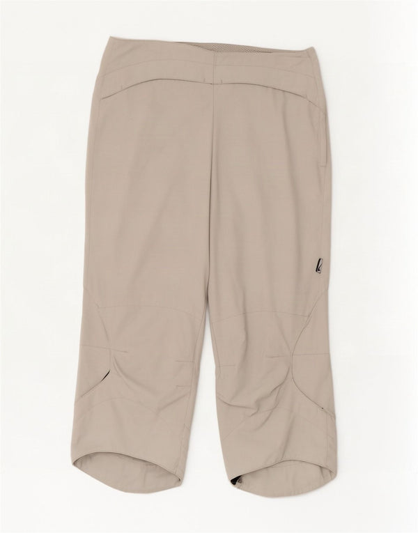 Nike Womens Capri Trousers UK 12 Medium W28 L20 Beige Nylon Sports