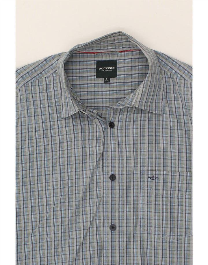 DOCKERS Mens Shirt Size 38/40 Medium Blue Check Cotton Vintage Dockers and Second-Hand Dockers from Messina Hembry 