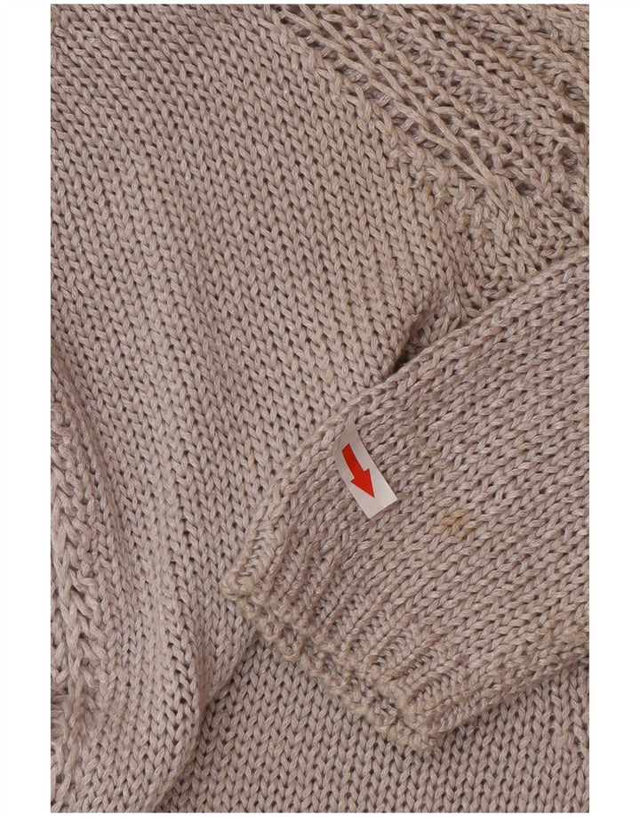 Maglione con scollo a V da donna Zara UK 14 Grigio medio