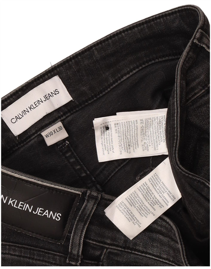 Jeans affusolati da uomo Calvin Klein W30 L30 cotone nero