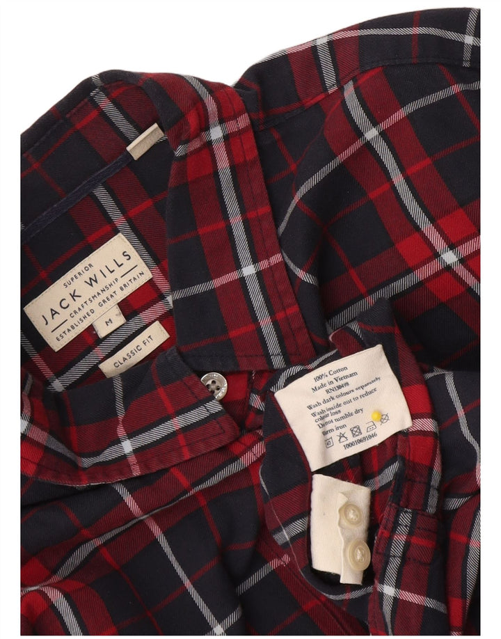 Camicia da uomo in flanella dal taglio classico Jack Wills in cotone a quadri blu medio