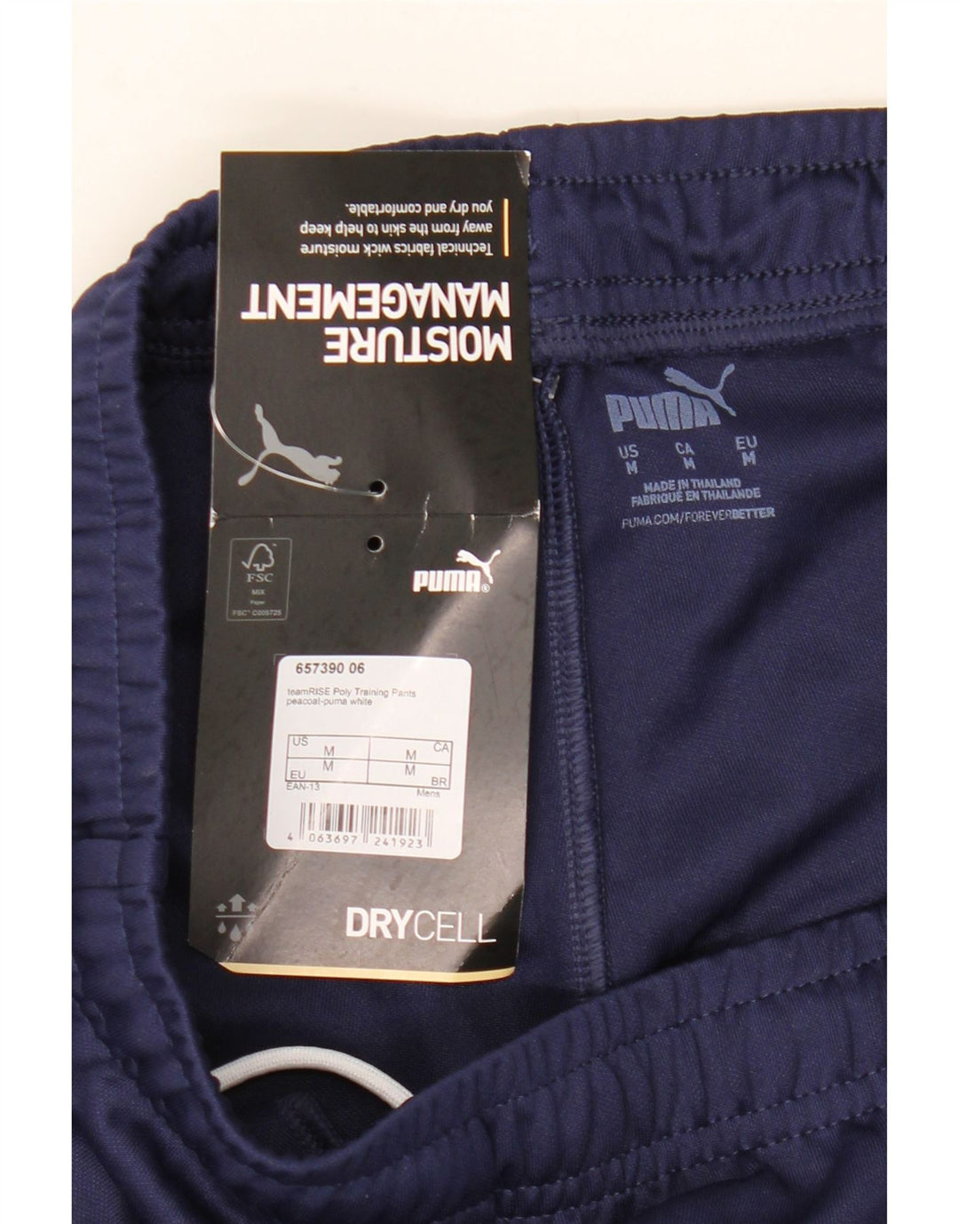 Pantaloni da tuta da uomo Puma Joggers medi in poliestere blu navy