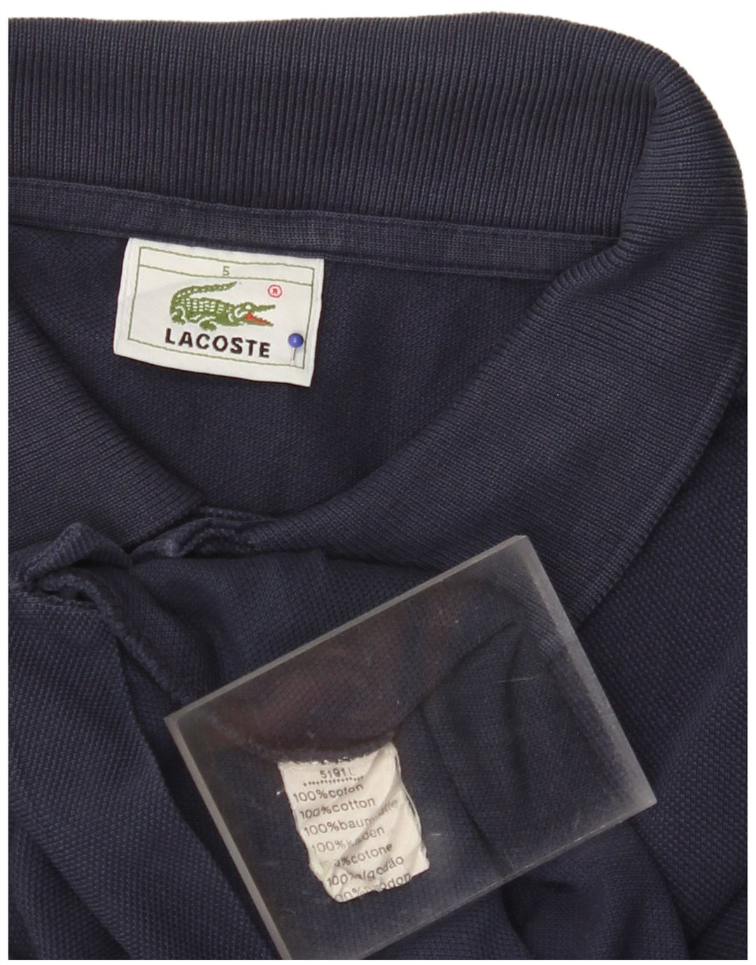 Polo da uomo LACOSTE taglia 5 grande in cotone blu navy