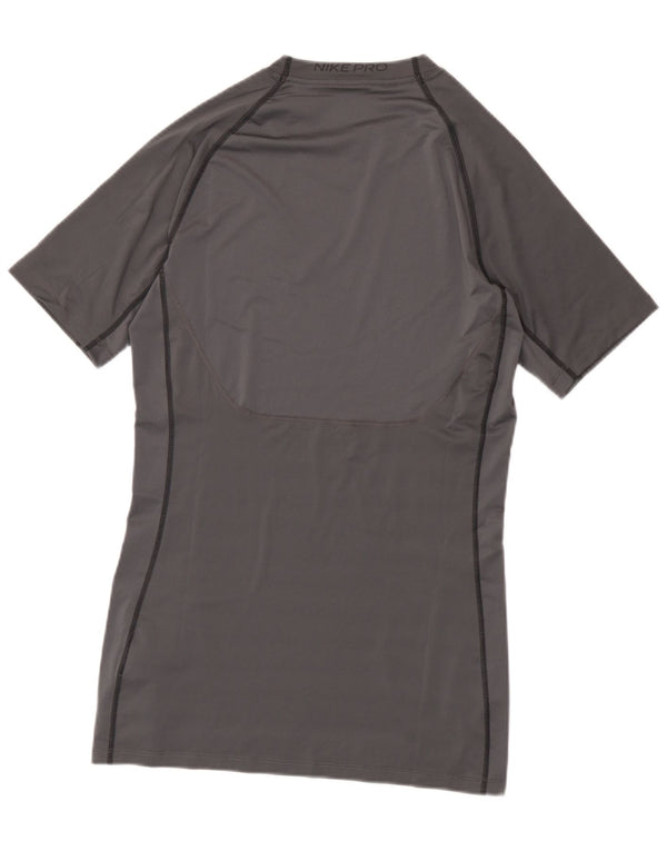 T-shirt grafica Nike Dri Fit Slim Fit da uomo, grande, in poliestere grigio