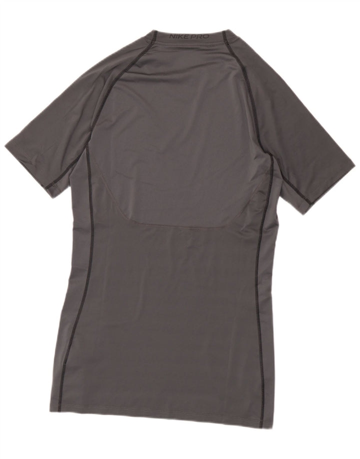 T-shirt grafica Nike Dri Fit Slim Fit da uomo, grande, in poliestere grigio